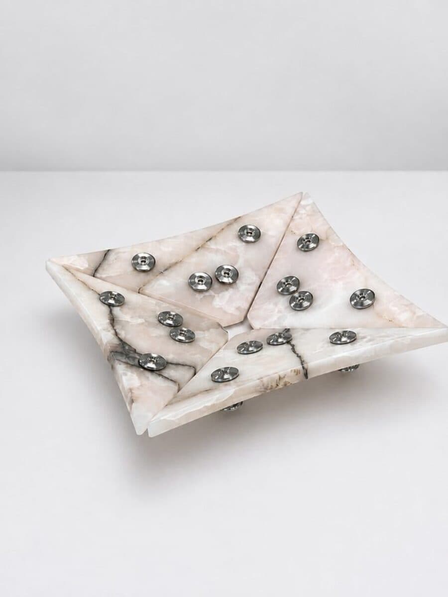 FERRIC BOWL, PINK ONYX